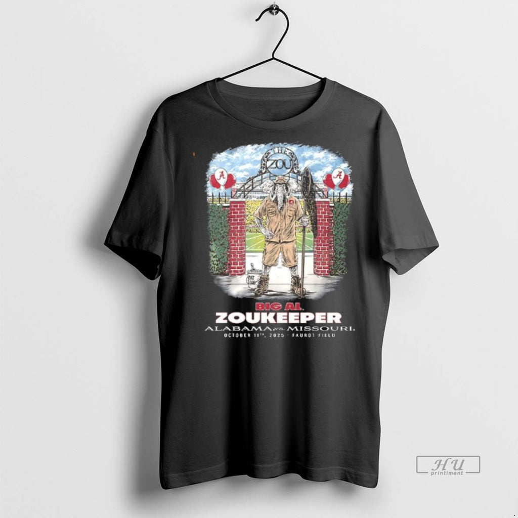 Officials Alabama Vs Missouri 2025 Big Al Zoukeeper Tee Shirt Sweater