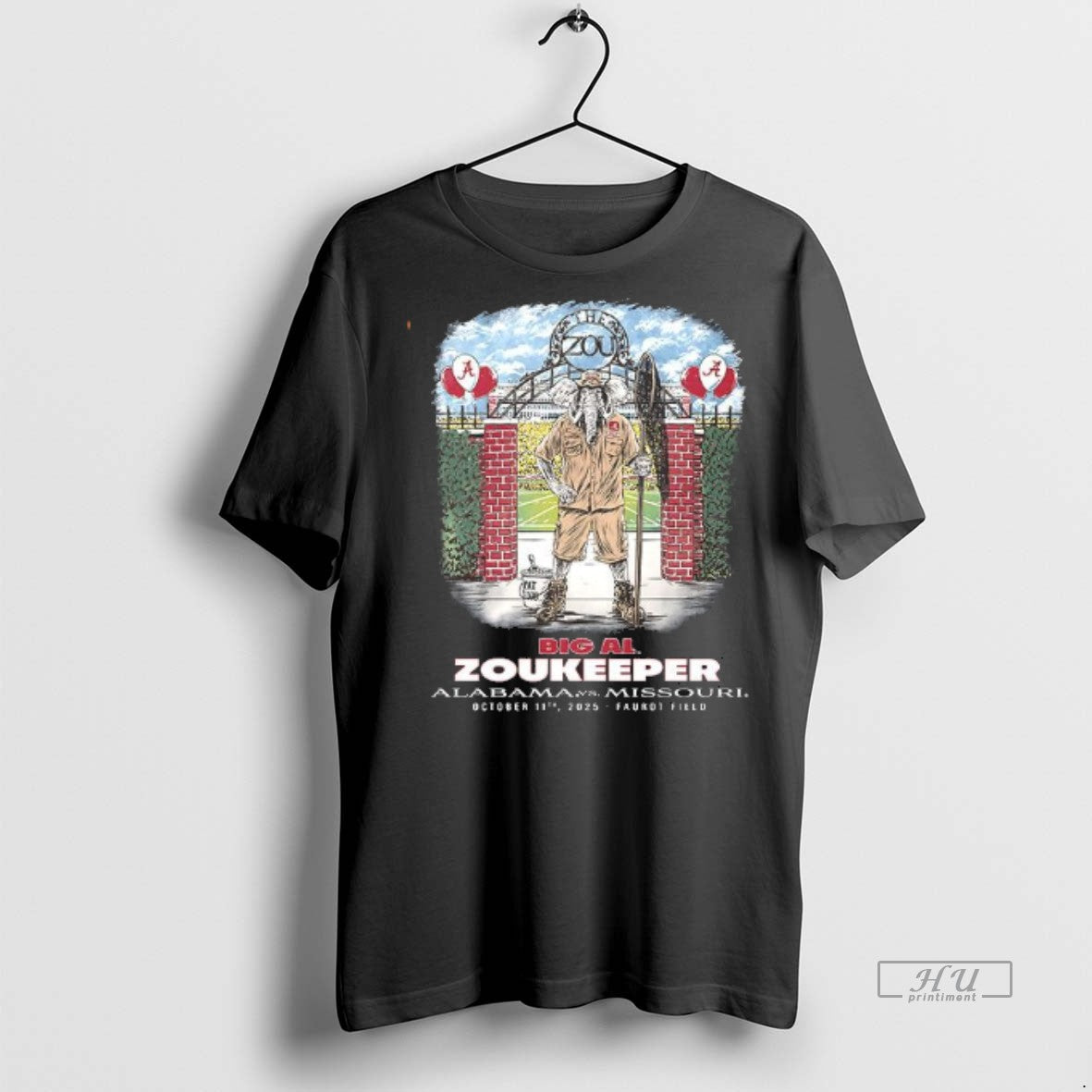 Officials Alabama Vs Missouri 2025 Big Al Zoukeeper Tee Shirt Sweater