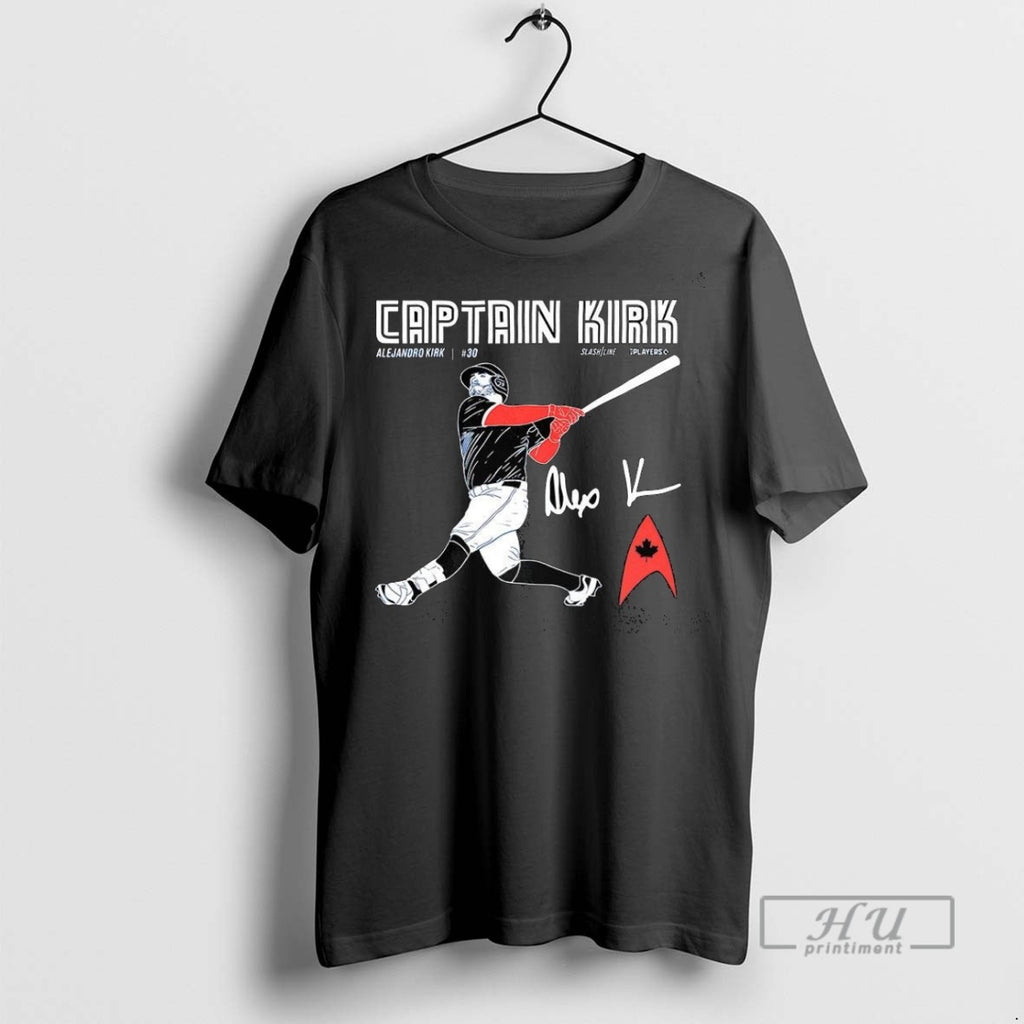 Officials Alejandro Kirk Toronto Blue Jays Basball Captain Kirk Number 30 Signature T Shirt
