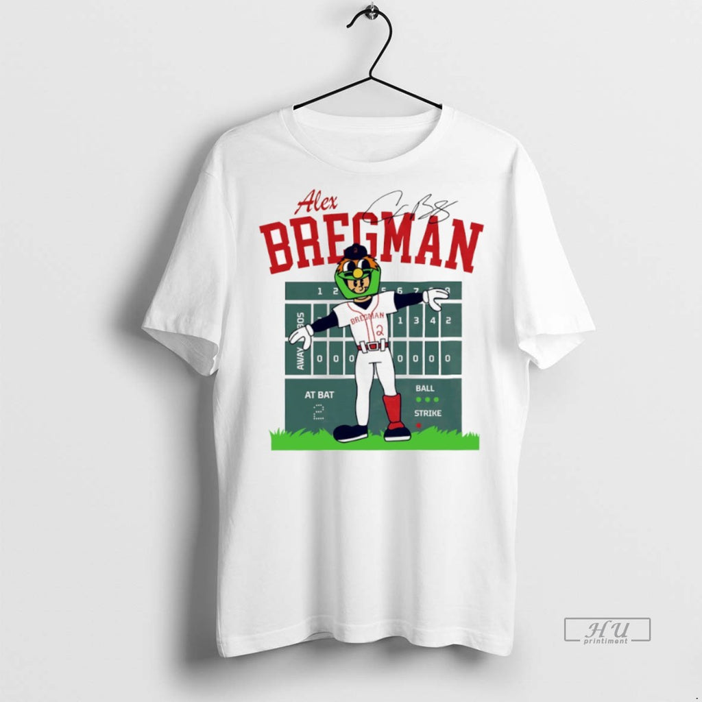 Officials Alex Bregman Boston Red Sox Baseball Mascot Signature Tee Sweater