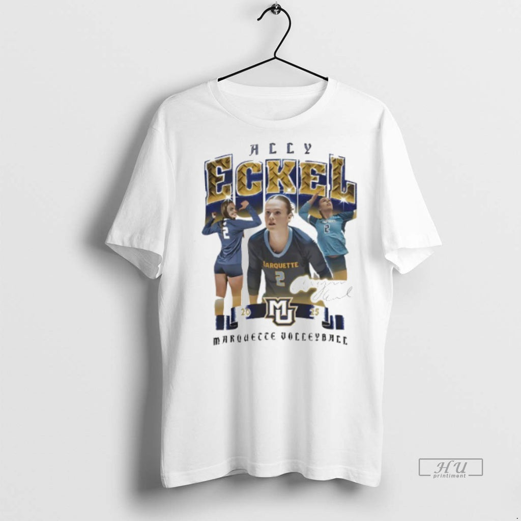 Officials Allyson Eckel Marquette Volleyball Signature Tee Shirt Sweater