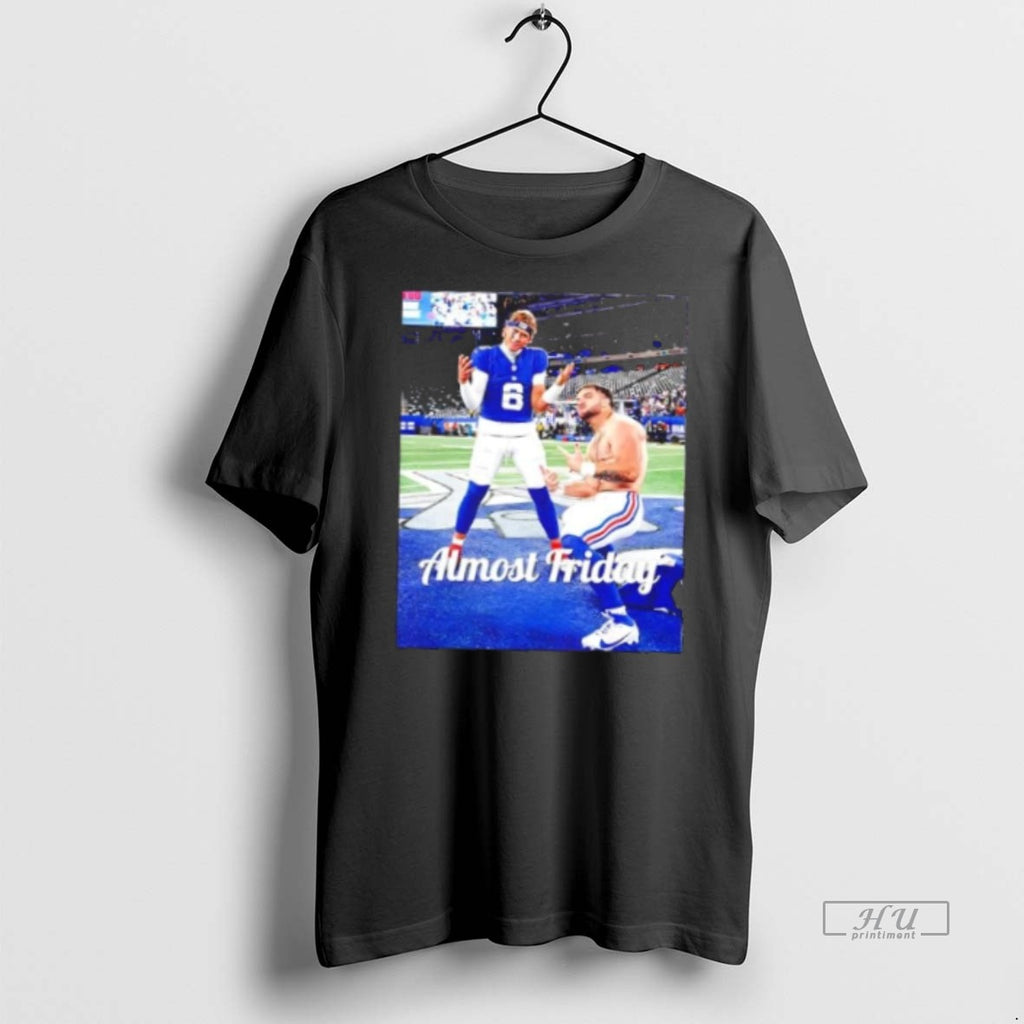 Officials Almost Friday Dart And Skattebo New York Giants Photo Tee Shirt Sweater