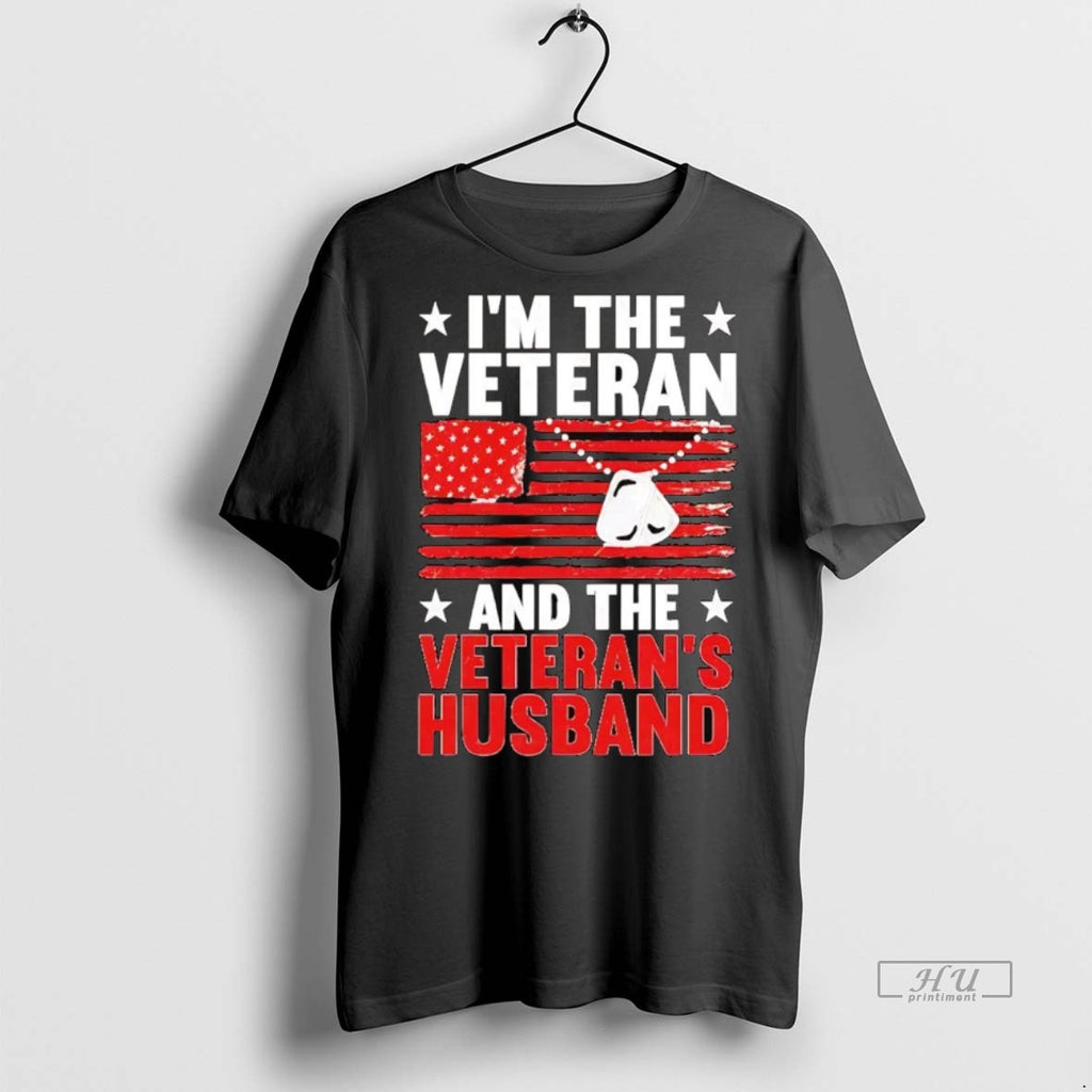 Officials American Flag Im The Veteran And The Veterans Husband T Shirt Sweater
