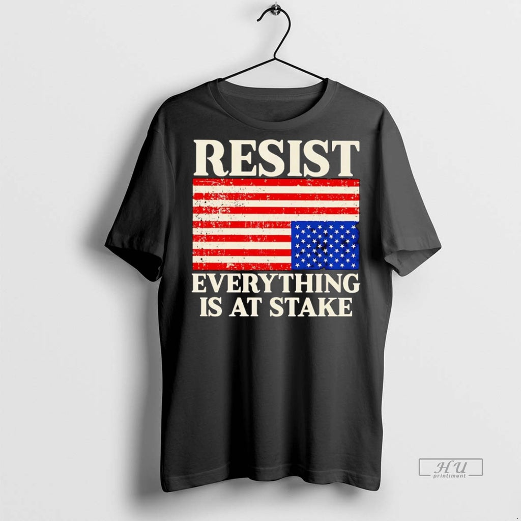 Officials American Upside Down Flag Resist Everythings At Stake T Shirt Sweater
