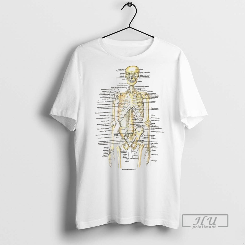 Officials Anatomical Skeleton Chart T Shirt