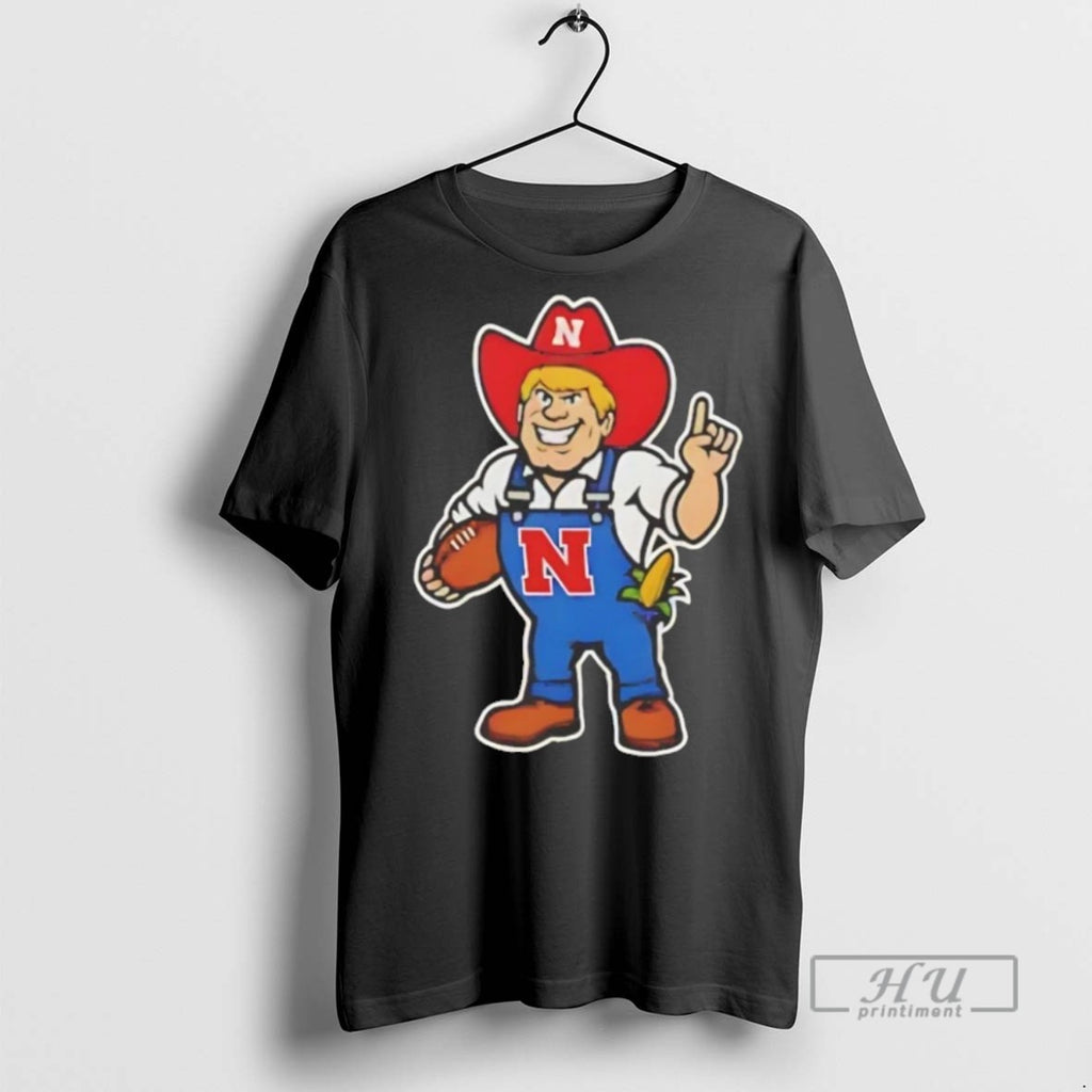 Officials Andrew Whitworth And Ryan Fitzpatrick Wearing Nebraska Huskers Mascot T Shirt
