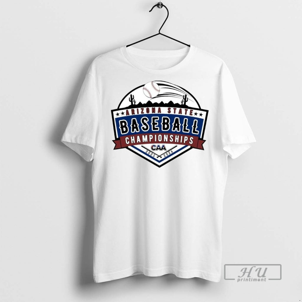 Officials Arizona State Baseball 2025 2026 Caa State Championship Ornaments T Shirt