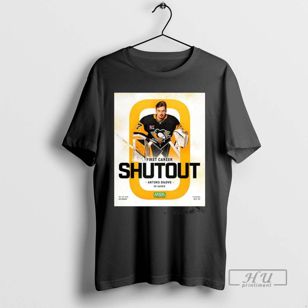 Officials Arturs Silovs Pittsburgh Penguins First Career Shutout T Shirt