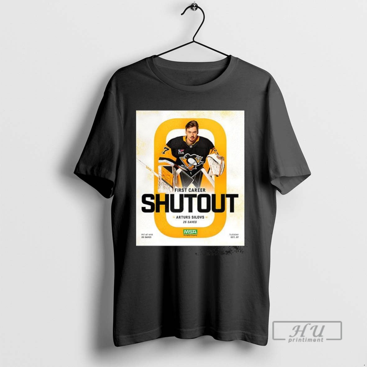 Officials Arturs Silovs Pittsburgh Penguins First Career Shutout T Shirt