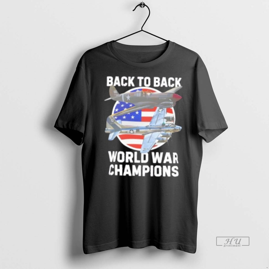 Officials Back To Back World War Champions Usa Flag T Shirt Sweater