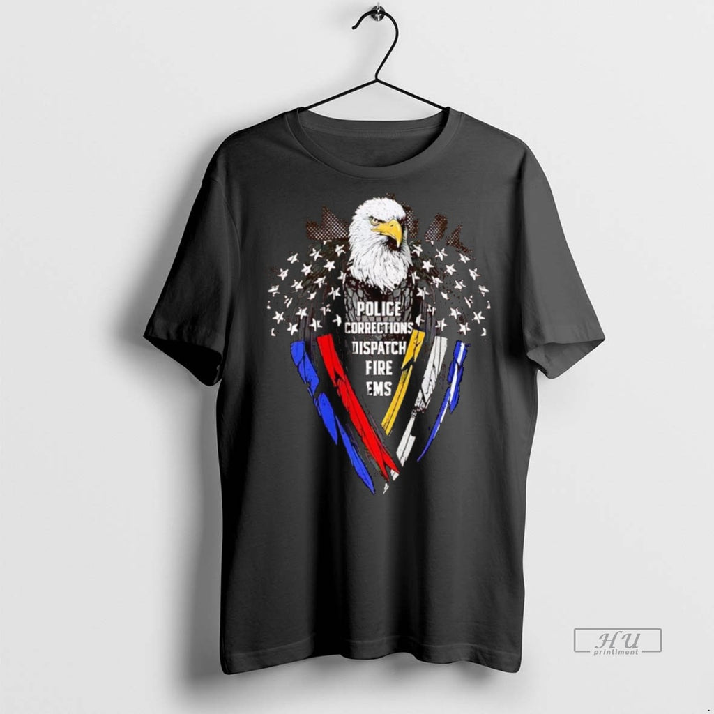 Officials Bald Eagle Wings Of Heroes Police Corrections Dispatch Fire Ems Tee Shirt Sweater