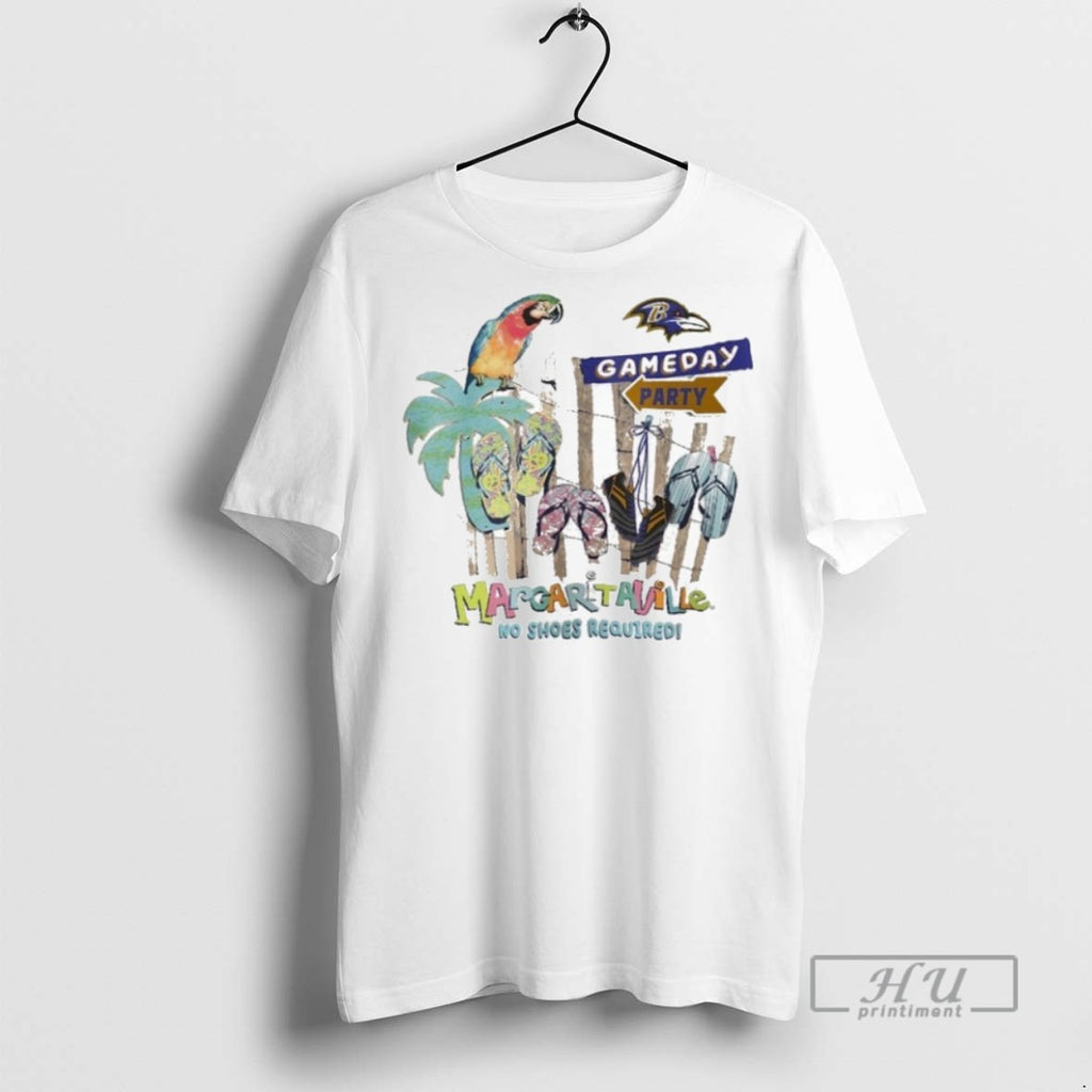 Officials Baltimore Ravens Gameday Party Margaritaville No Shoes Required T Shirts Sweatshirt Hoodies