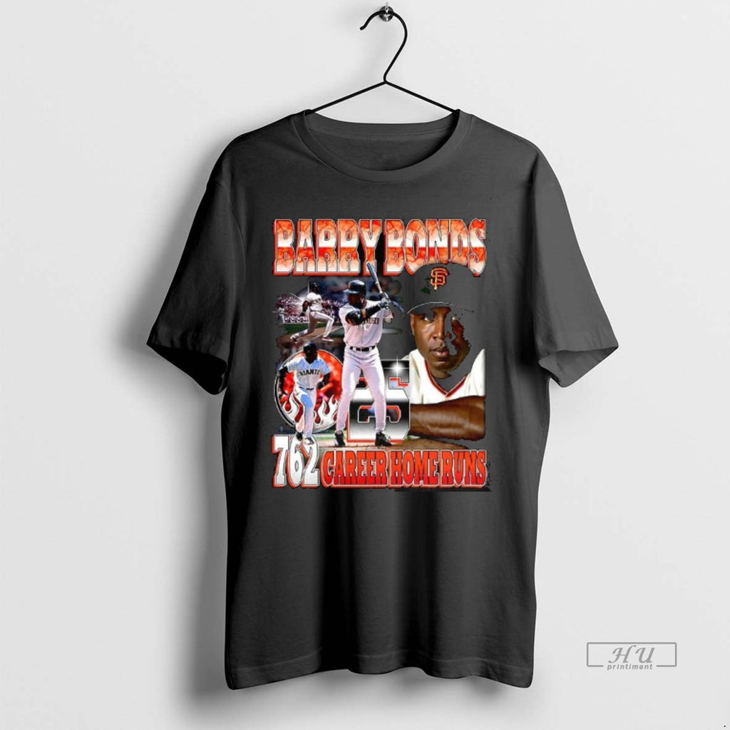 Officials Barry Bonds 762 Career Home Runs Tee Shirt Sweater