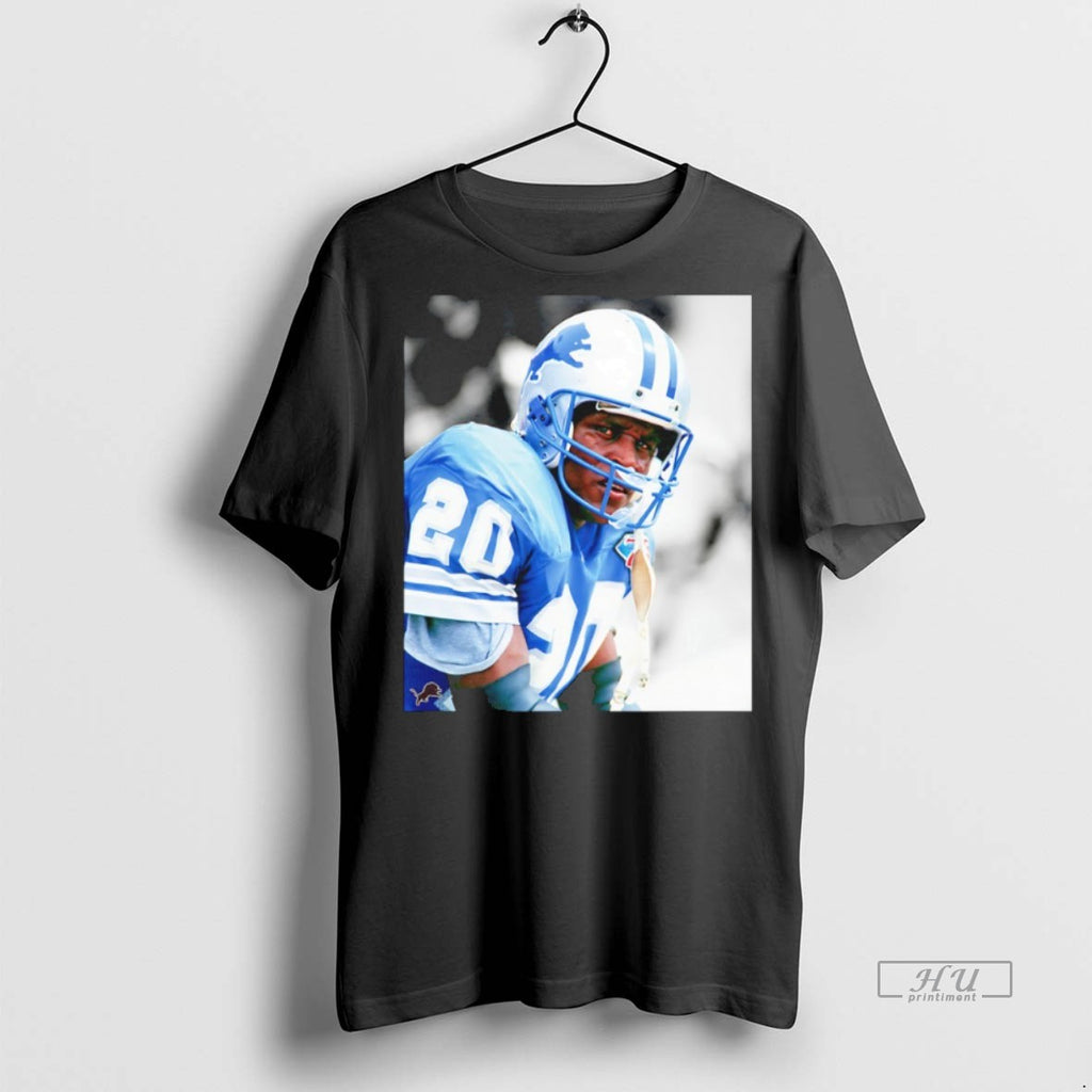 Officials Barry Sanders Detroit Lions Portrait Tee Shirt Sweater