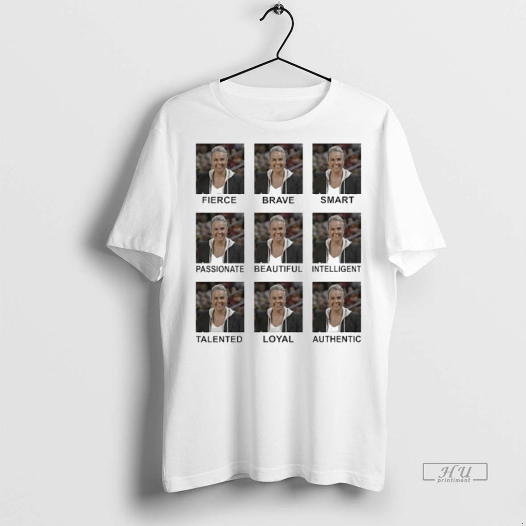 Officials Becky Hammon Fierce Brave Smart Passionate Beautiful Intelligent Coach Las Vegas Aces Expression Tee