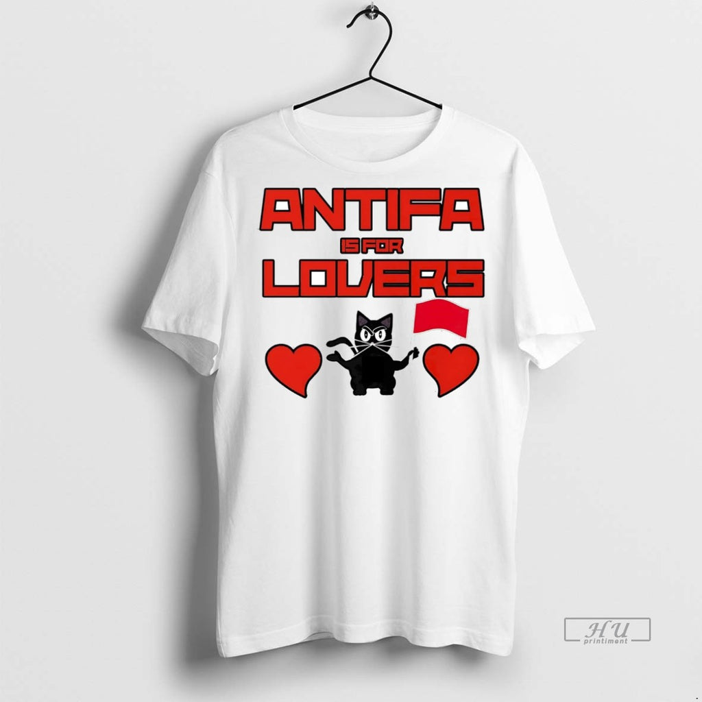 Officials Black Cat Antifa Is For Lovers Dark Shirt Sweater