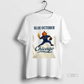 Officials Blue October Chicago Cubs Pumpkin Happy Halloween Tee Shirt Sweater