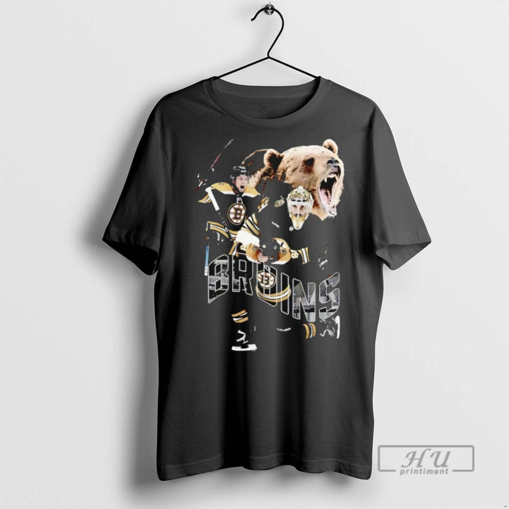 Officials Boston Bruins Ice Hockey Bear With Player T Shirts