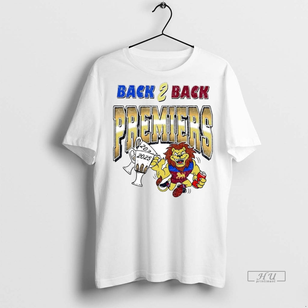 Officials Brisbane Lions 2025 Afl Back 2 Back Premiers Champions T Shirt Sweater