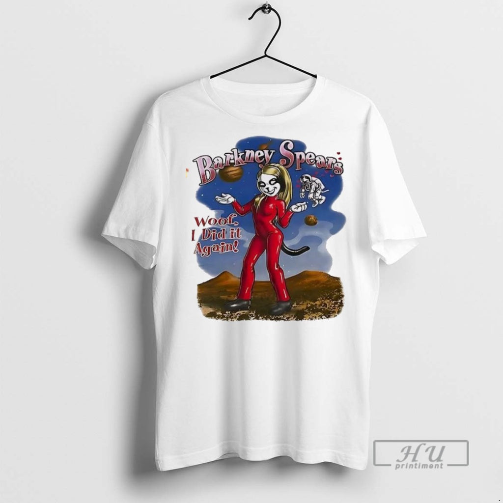 Officials Britney Spears Big Dog Parody Y2k Woof I Did It Again T Shirt