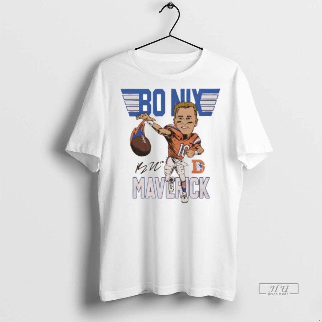 Officials Broncos Bo Nix Maverick Signature Tee Shirt Sweater