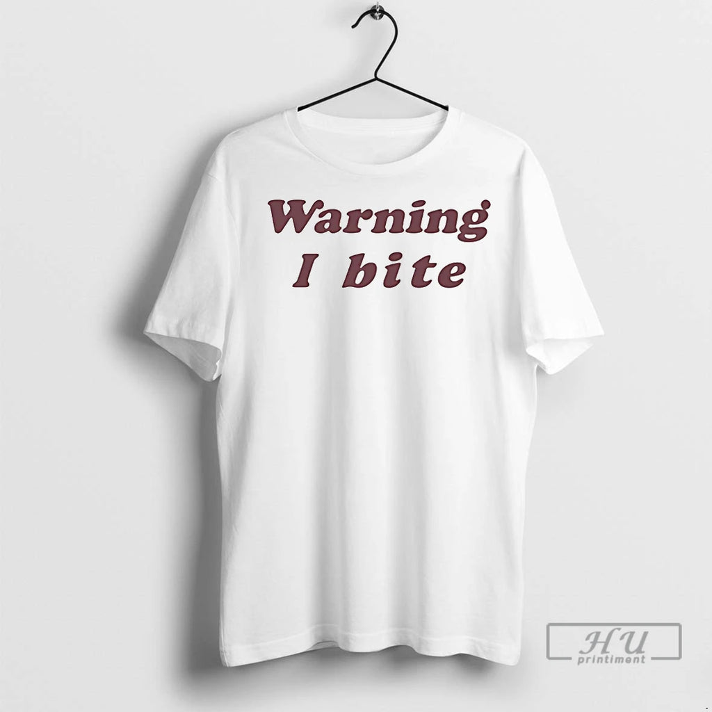 Officials Brooklynnmilly Wearing Warning I Bite T Shirt