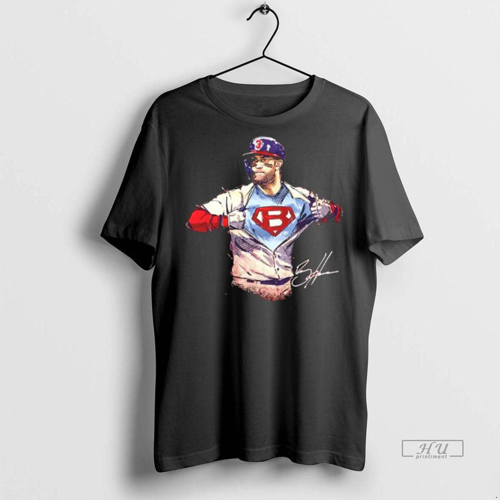 Officials Bryce Harper Inside Me Super Bryce Philadelphia Phillies Baseball Signature T Shirt Sweater