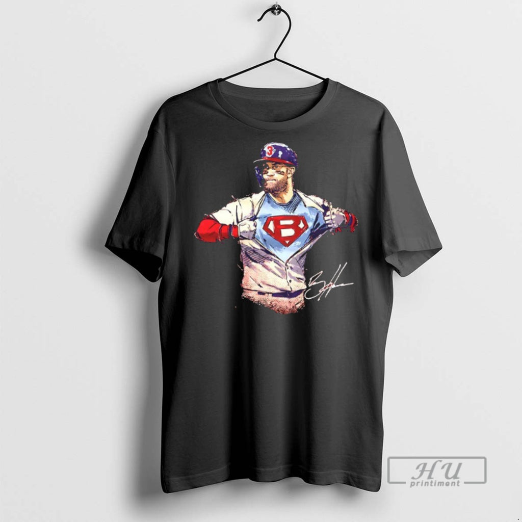 Officials Bryce Harper Inside Me Super Bryce Philadelphia Phillies Baseball Signature T Shirts