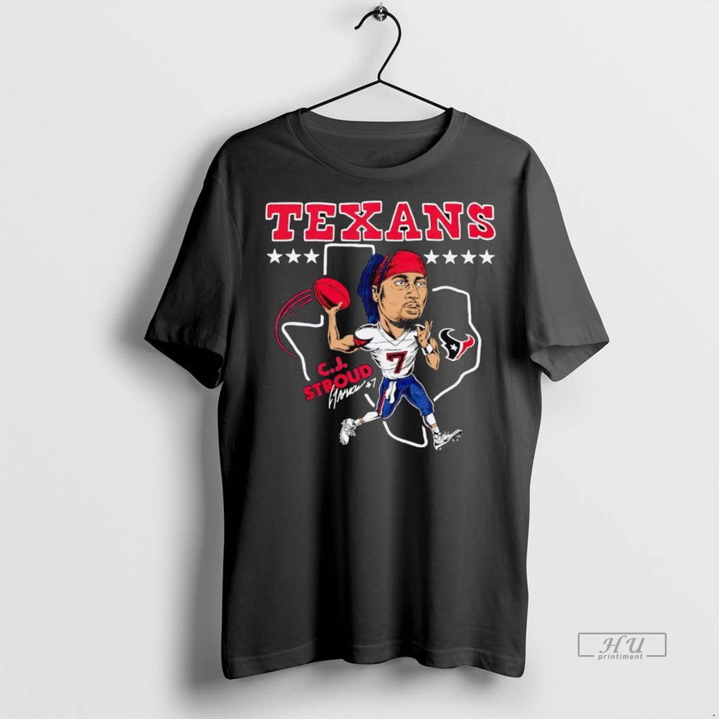 Officials Cj Stroud Superstar Caricature Houston Texans Tee Shirt Sweater