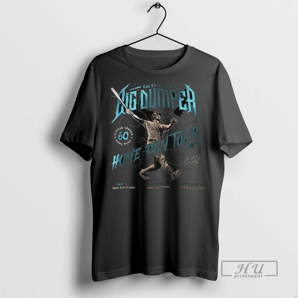 Officials Cal Raleigh Seattle Mariners Home Run Tour 2025 City Mlb Baseball T Shirt
