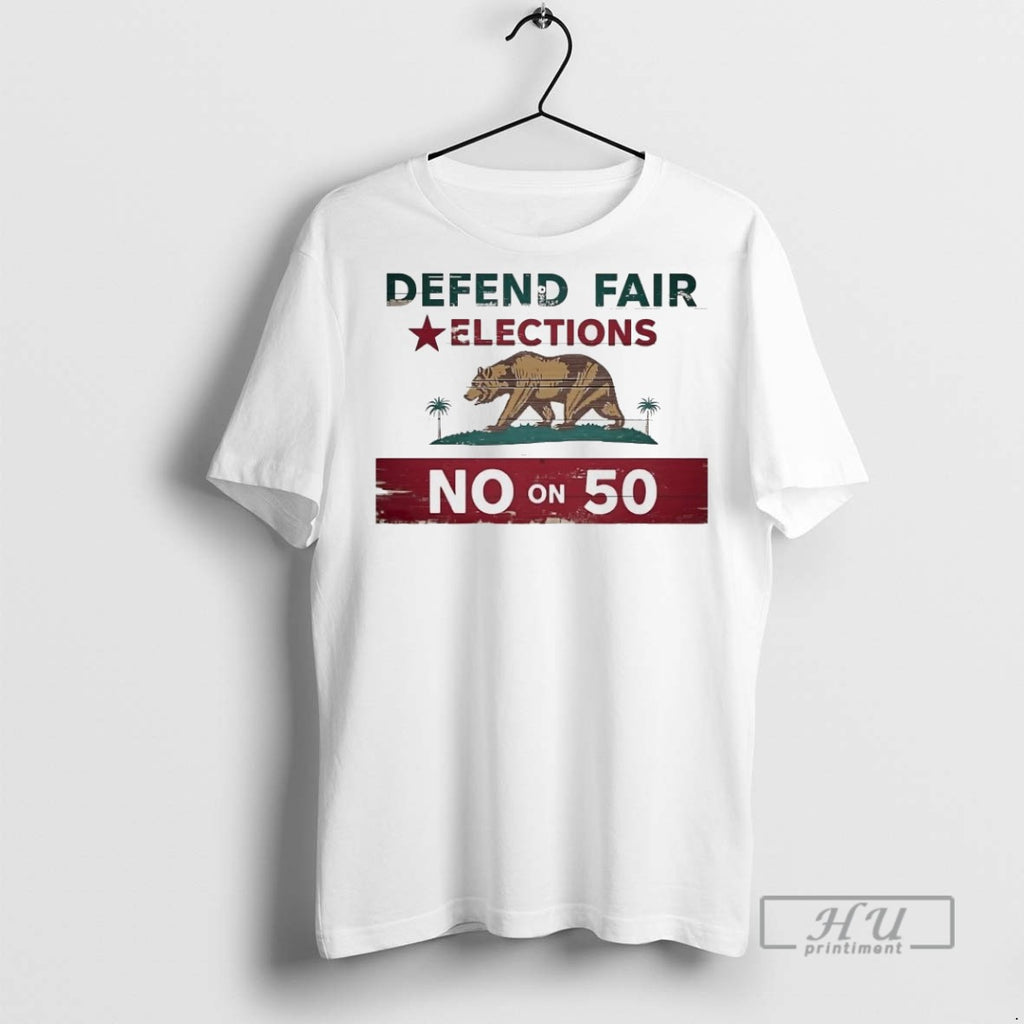 Officials California Defend Fair Elections No On 50 T Shirt