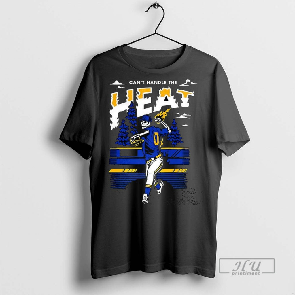 Officials Cant Handle The Heat Baseball Skeleton Throwing Ball T Shirt