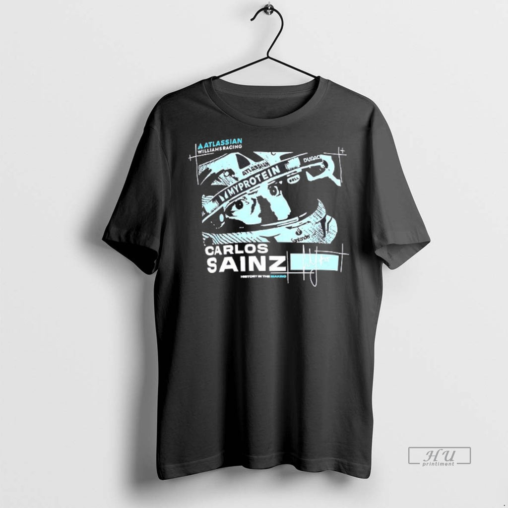 Officials Carlos Sainz Atlassian Williams Racing F1 Tee Shirt Sweater