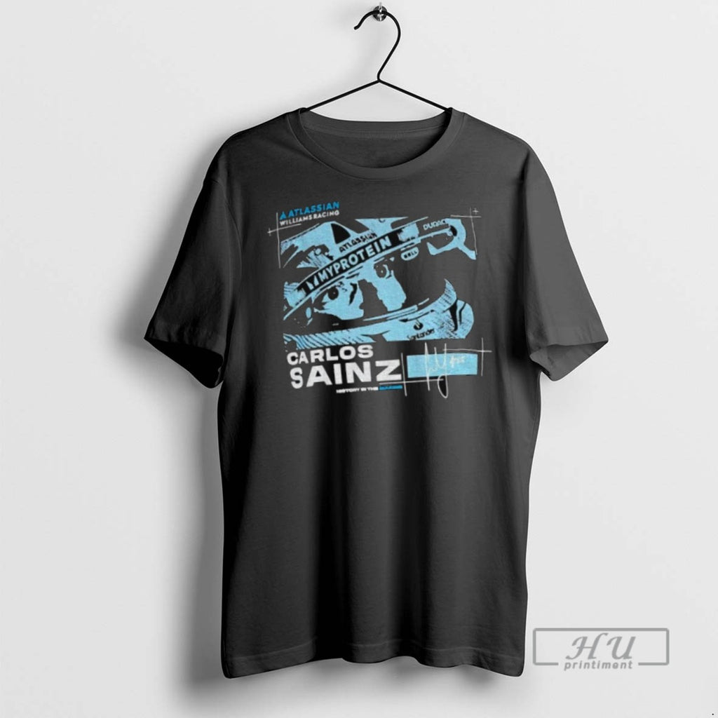 Officials Carlos Sainz Jr Atlassian Williams Racing Signature T Shirt