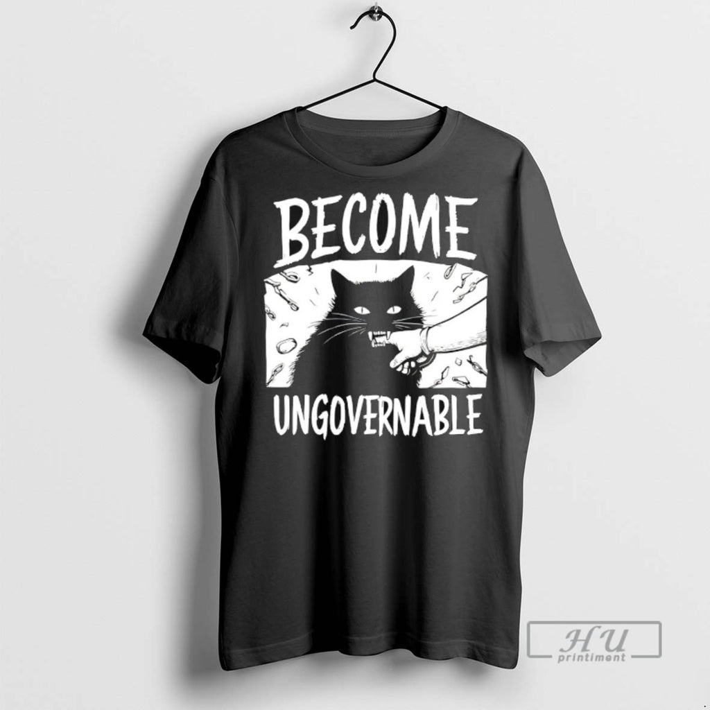 Officials Cat Biting Arm Become Ungovernable T Shirts