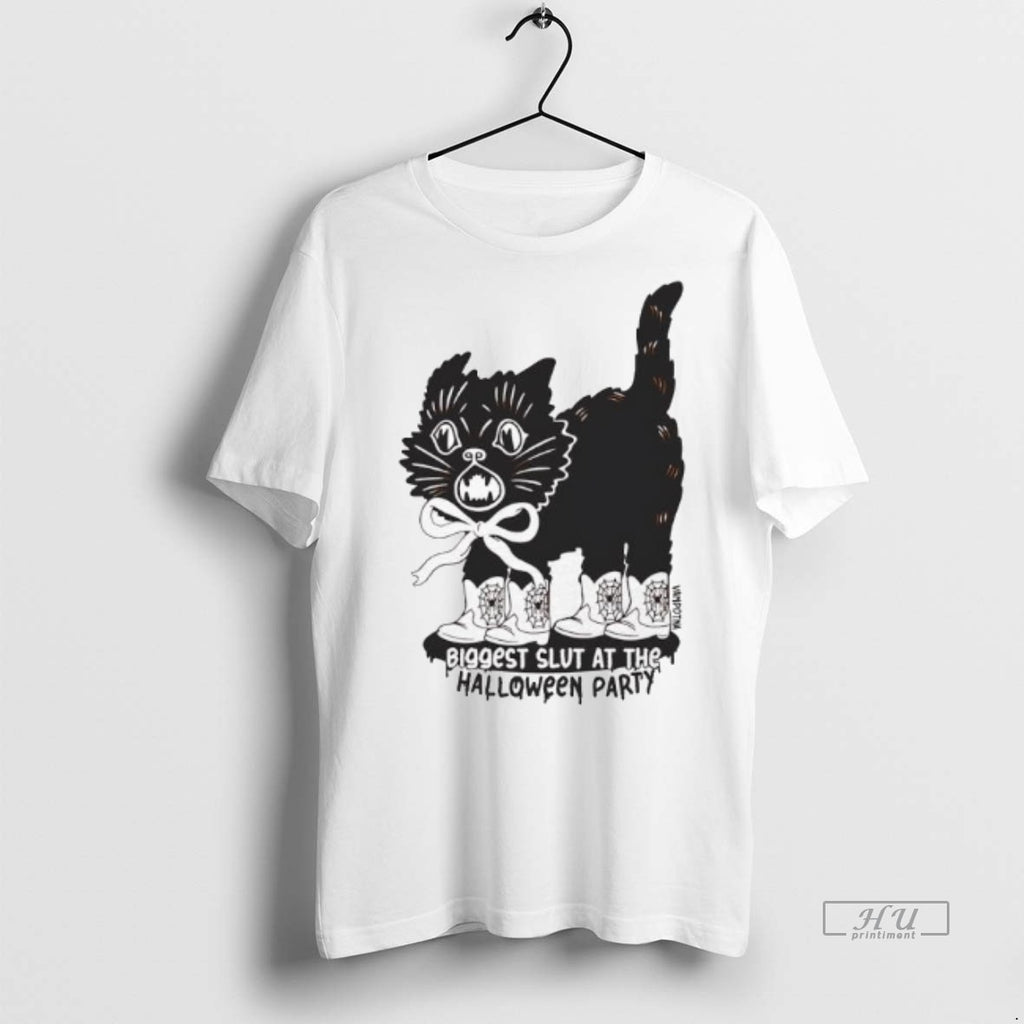 Officials Cat Cowboy Boots Halloween Biggest Slut At The Halloween Party Tee Shirt Sweater