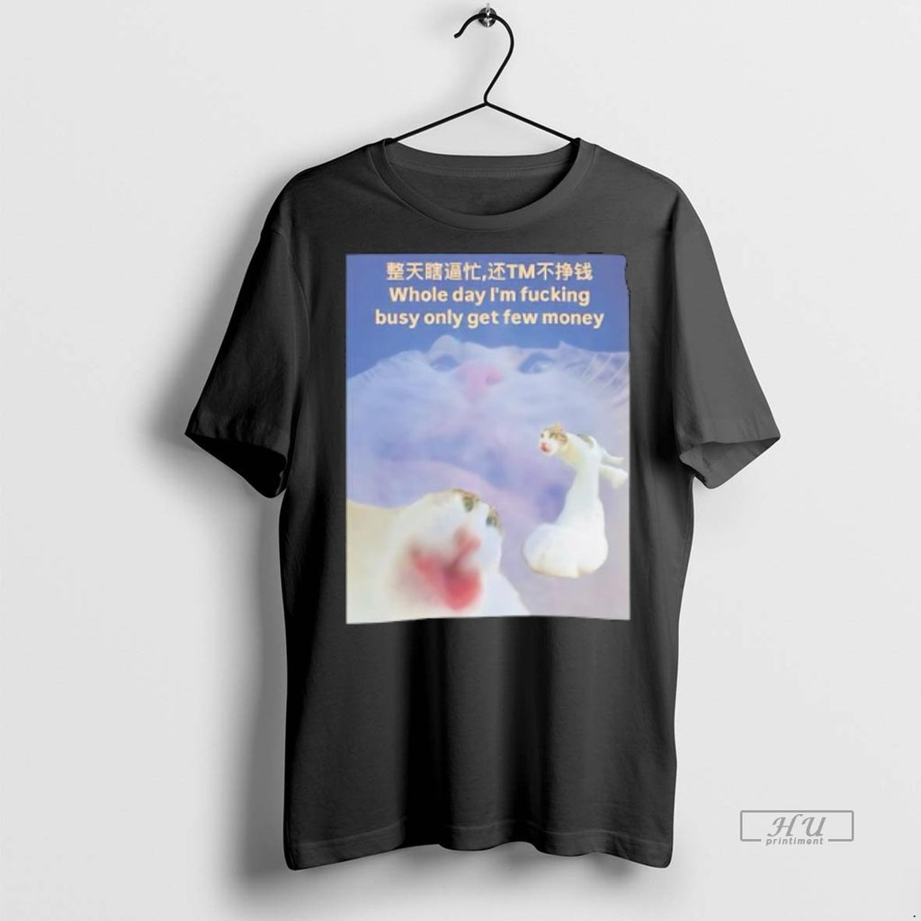 Officials Cat Meme Whole Day Im Fucking Busy Only Get Few Money Shirt Sweater