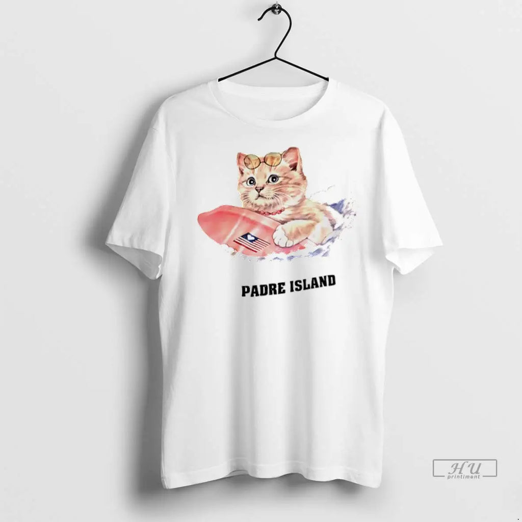 Officials Cat Surfing Padre Island T Shirts