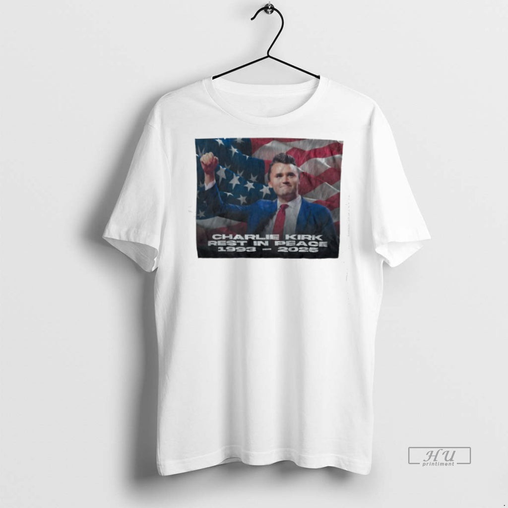 Officials Charlie Kirk Rest In Peace 1993 2025 America Flag Tee Shirt Sweater