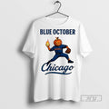 Officials Chicago Cubs Baseball Blue October Pumpkin Head Halloween Shirts T Shirt
