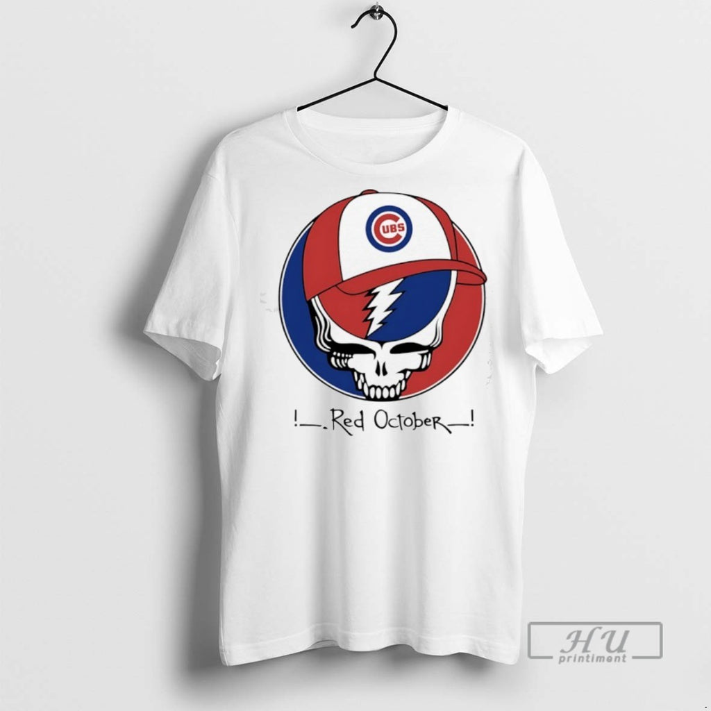 Officials Chicago Cubs X Grateful Dead Red October Mlb T Shirt