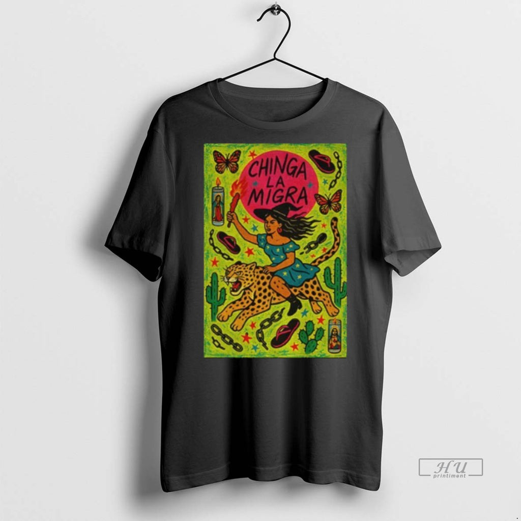 Officials Chinga La Migra Latina Jaguar Graphic T Shirt Sweater