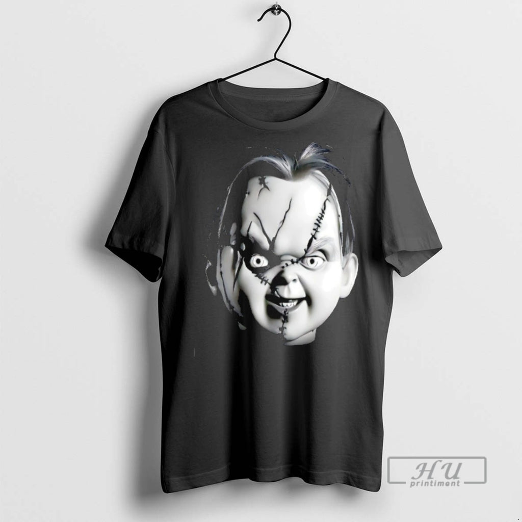 Officials Chucky Horror Character Big Face Halloween T Shirts