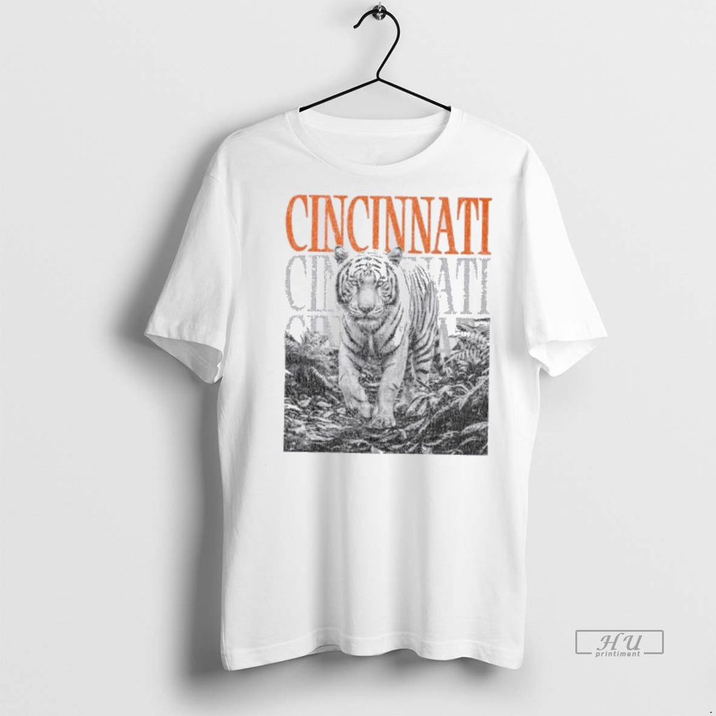 Officials Cincinnati Cyclones Jungle Vibes White Tiger Tee Shirt Sweater