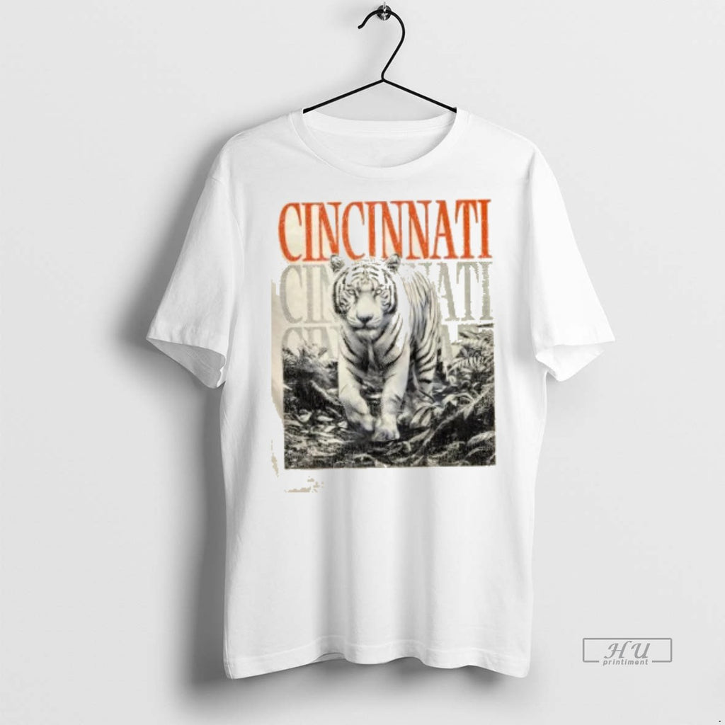 Officials Cincinnati Football White Tiger Tee Shirt Sweater