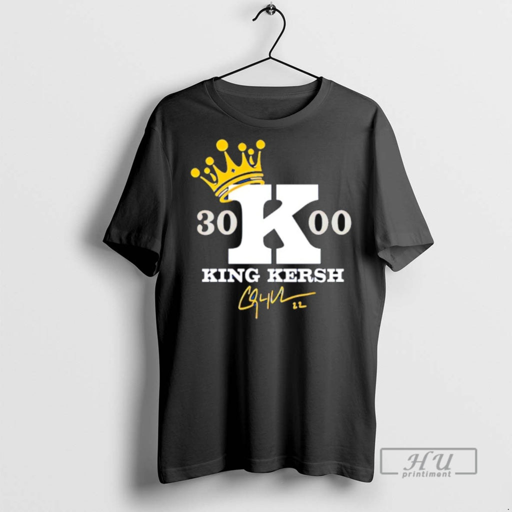 Officials Clayton Kershaw King Kershaw 3000 Los Angeles Dodgers Signature T Shirts