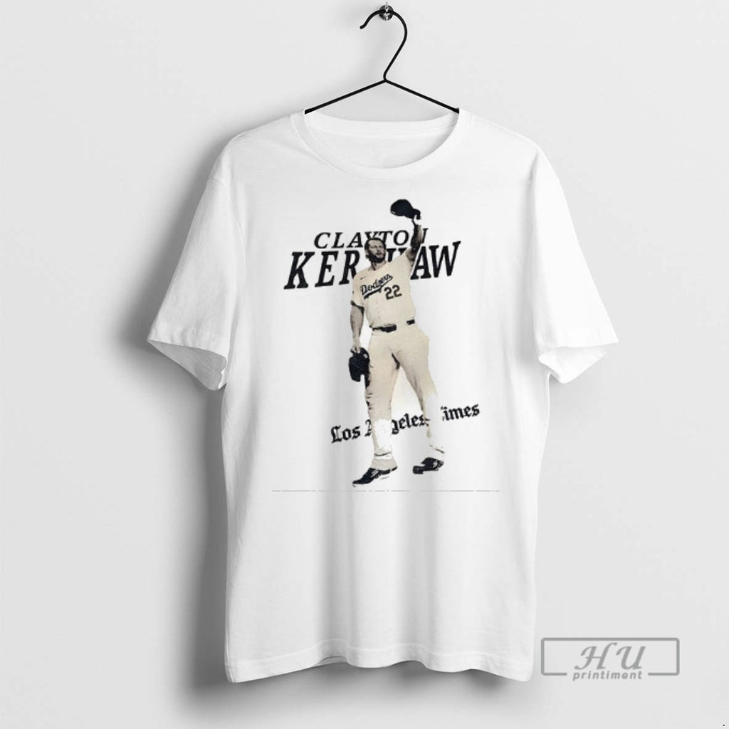 Officials Clayton Kershaw Los Angeles Dodgers Mlb Baseball La Times 2025 Vintage T Shirts