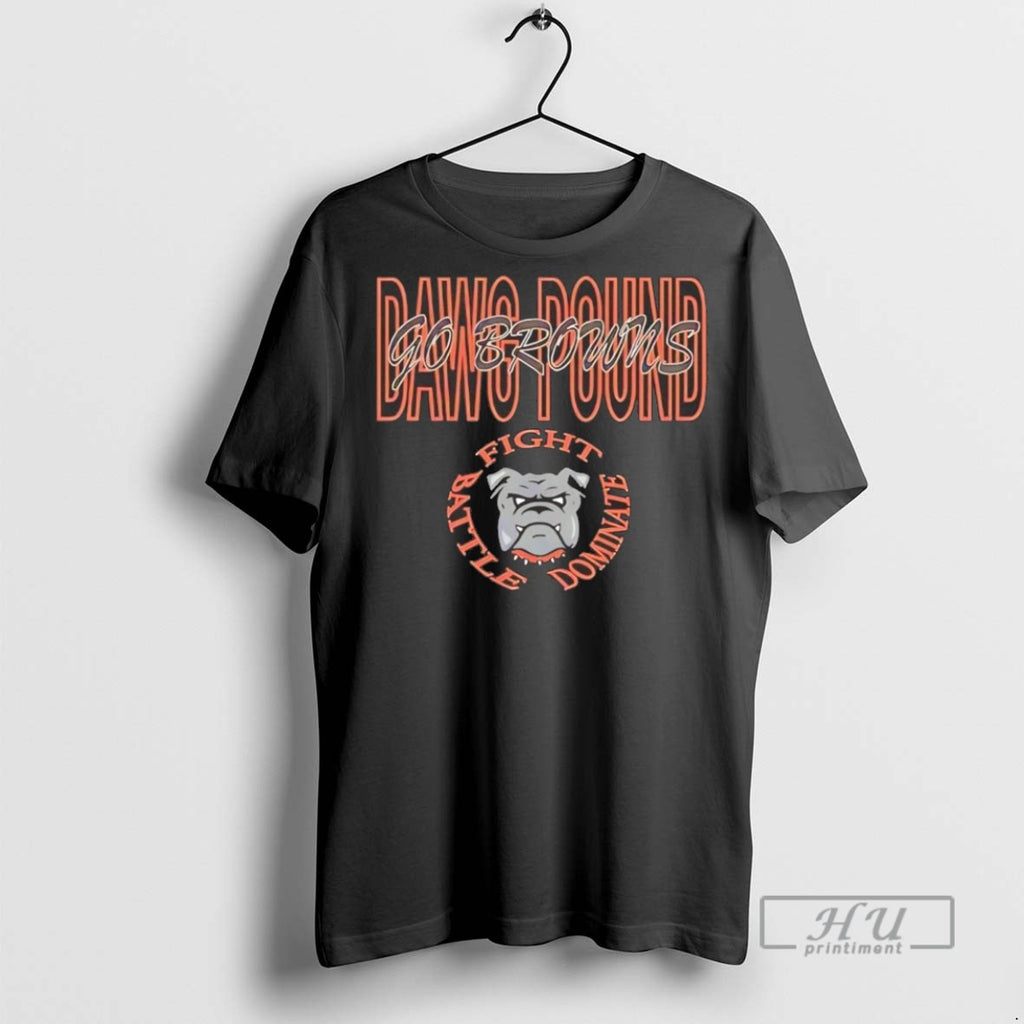Officials Cleveland Browns Dawg Pound Fight Battle Dominate T Shirt
