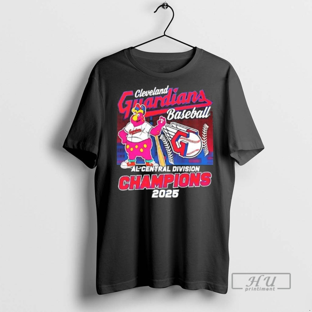 Officials Cleveland Guardians Al Central Division Champions 2025 Mascot T Shirts