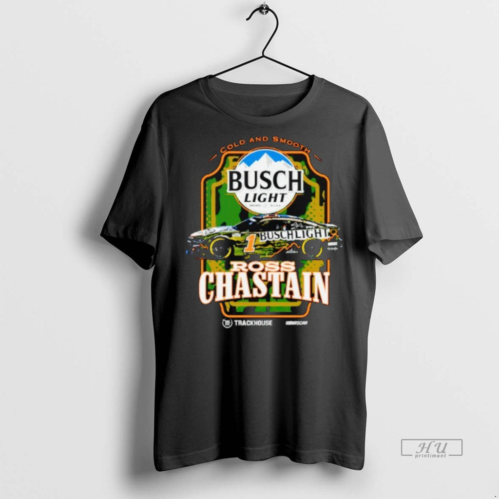Officials Cold And Smooth Busch Light Camo Ross Chastain Tee Shirt Sweater